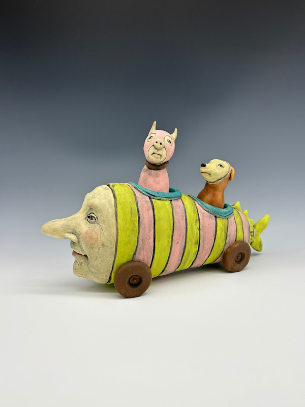 pink and green minnow by Jeanine Pennell