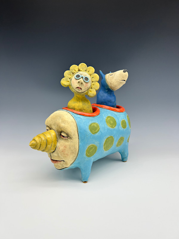 Sunshine and Blue (out for a stroll) by Jeanine Pennell