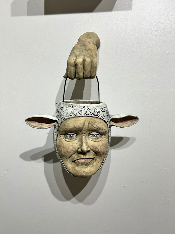 Uses for a head once the memories are gone (series of 3) Sheep head by Jeanine Pennell