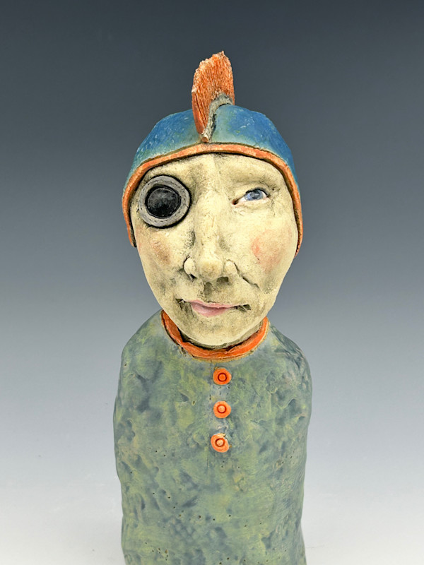 Orange and blue explorer by Jeanine Pennell