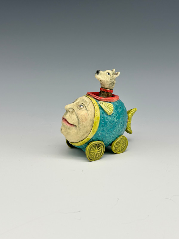 Blue and Green Fish Car (mini) by Jeanine Pennell, Image 1.