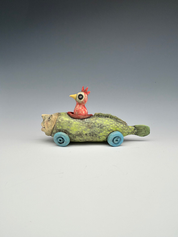 little rooster fish car by Jeanine Pennell