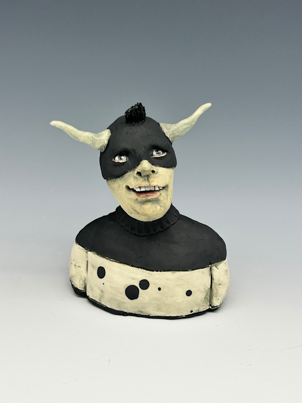 Black and White steer by Jeanine Pennell