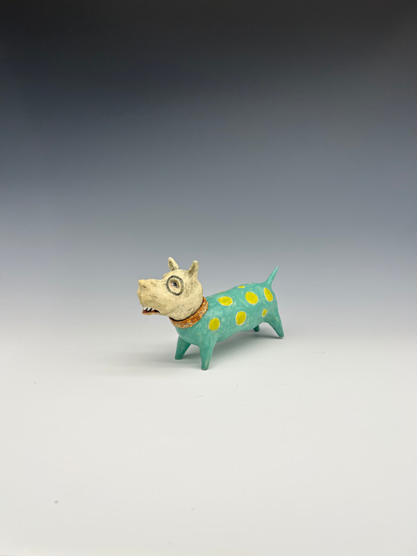 blue and green French fry by Jeanine Pennell