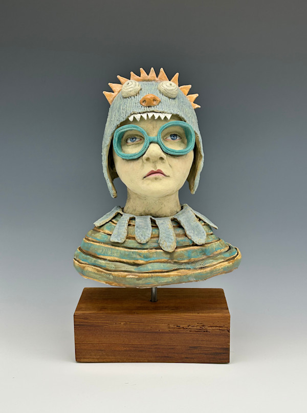 Blue Green Monster Explorer by Jeanine Pennell