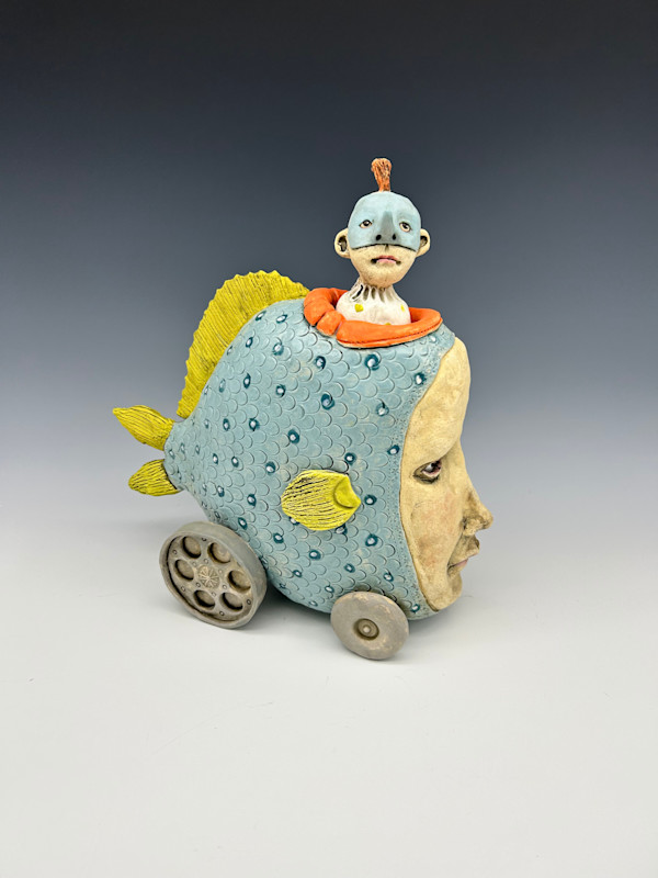 blue fish car by Jeanine Pennell