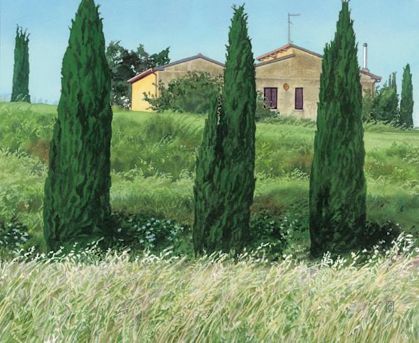 Early Morning Pienza by Mary Chandler