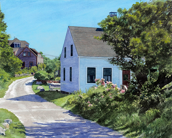 Monhegan Houses by Mary Chandler