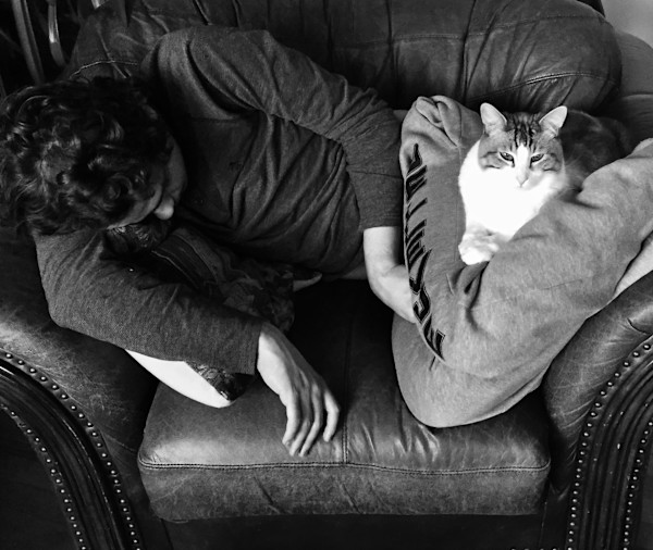 My Son Asleep in a Chair by Denita Benyshek