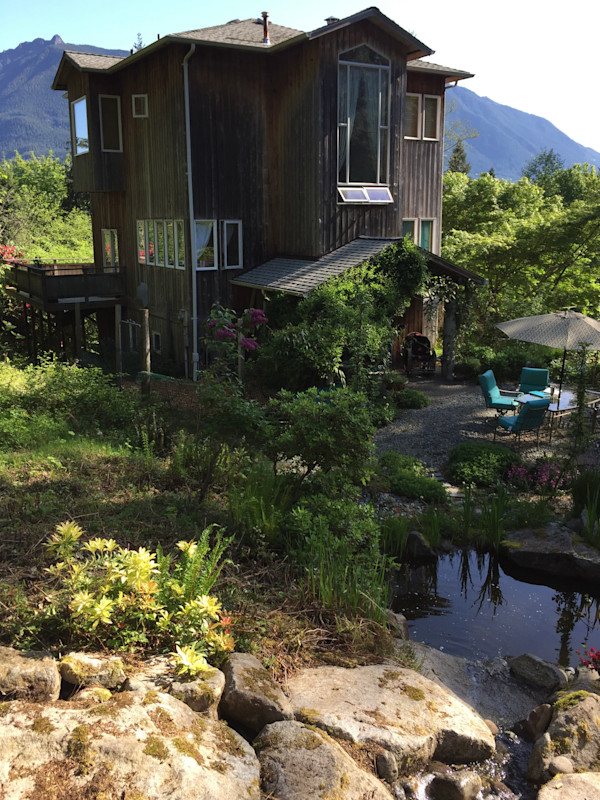 Artist's home in Cascade Mountains by Denita Benyshek