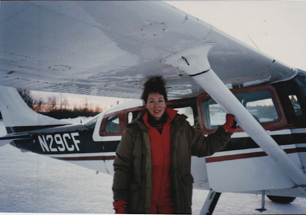 Denita Benyshek, preparing to depart from Bettles Field, Alaska by Denita Benyshek