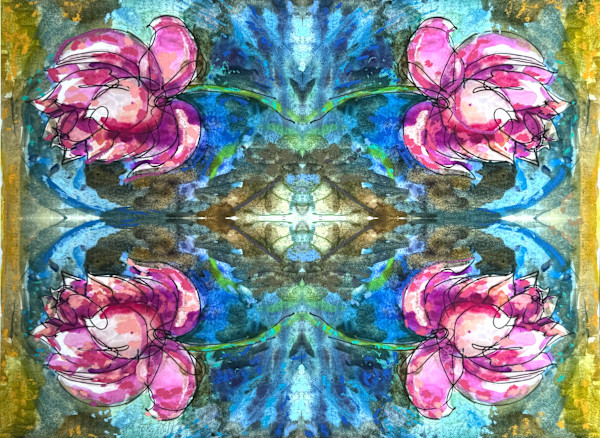 Night Garden 18: A Star Appears Above The Garden by Denita Benyshek, Image 1.