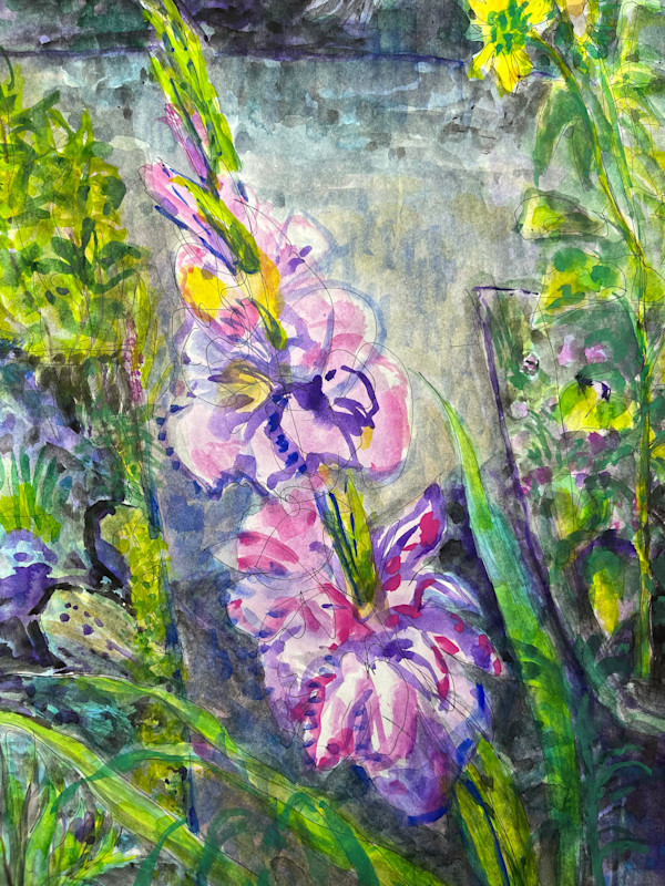 Night Garden 1, Gladiolus by Denita Benyshek