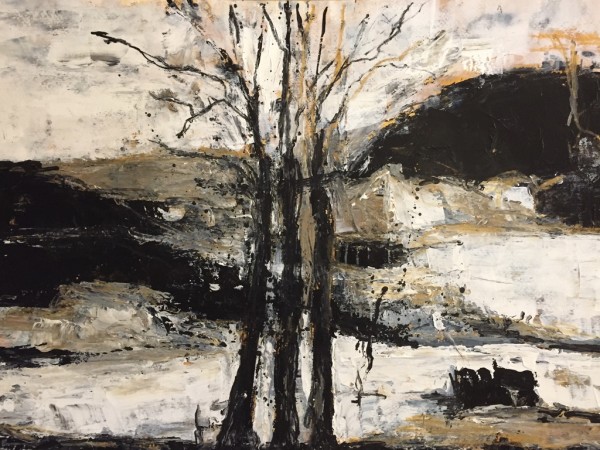 Three Trees study from Ffiona Lewis painting by Karen Blacklock