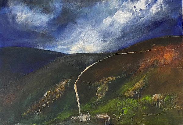 Night road over Stean Moor by Karen Blacklock