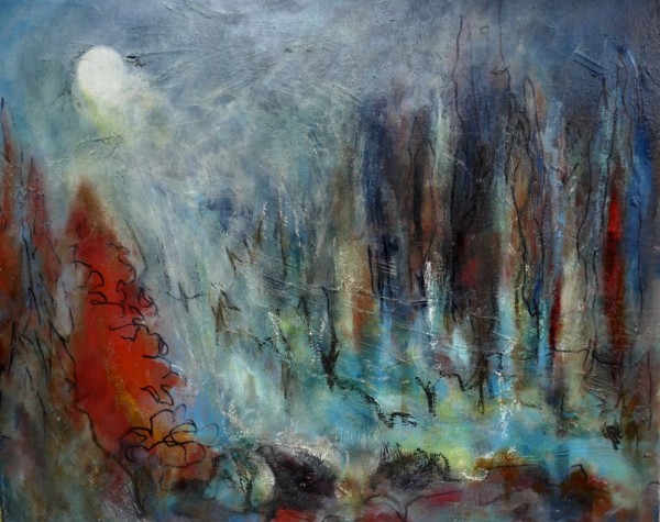 Moonlit forest by Karen Blacklock