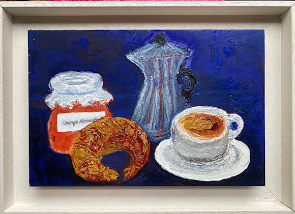 Coffee and Croissant by Karen Blacklock