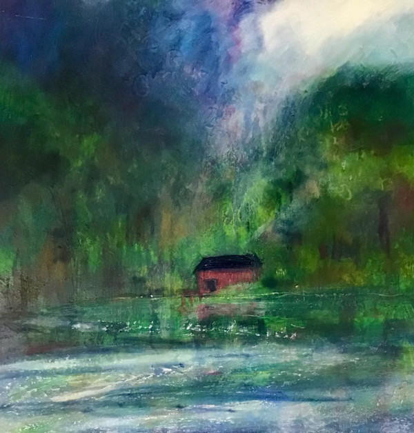 Cabin on the lake by Karen Blacklock