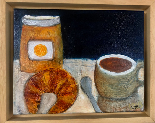 Coffee and croissant - do you want marmalade with that? by Karen Blacklock