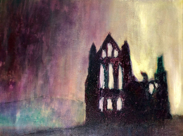 Whitby Abbey Northern Lights by Karen Blacklock