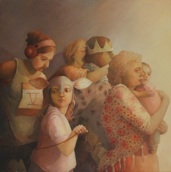 Entourage of light (Diptych left side) by Sandy Lang