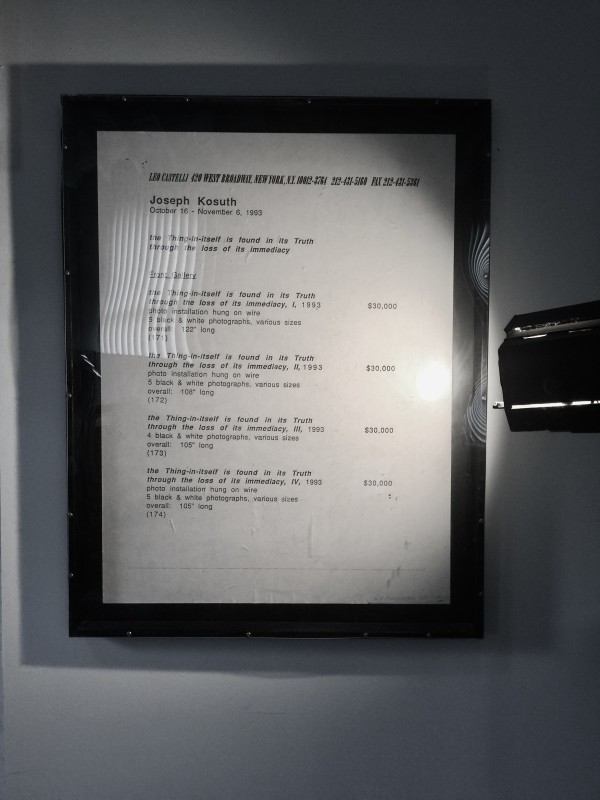Giant Kosuth Price List by G.H. Hovagimyan