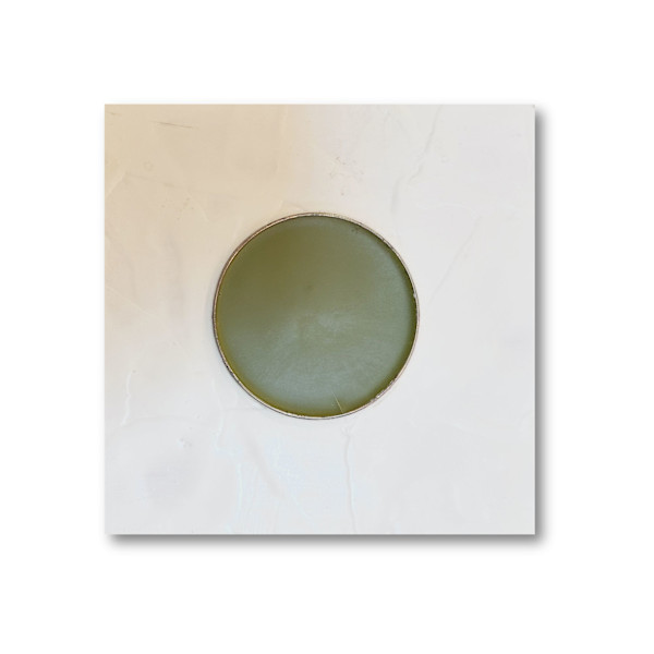 Still Point (green dot on white square) by Soli Pierce, Image 1.