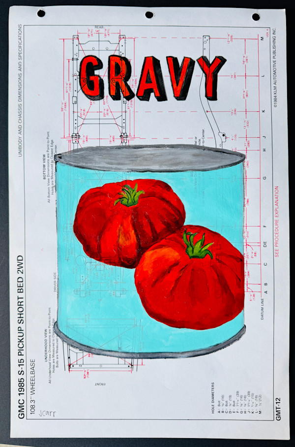 Gravy / 2 Big Tomatoes / Blue by Jennie Carr