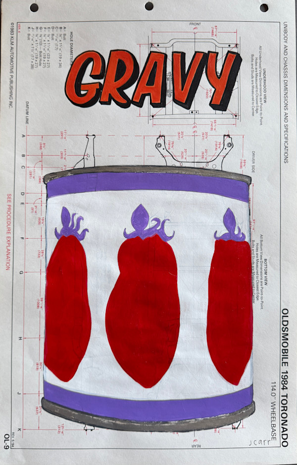 Gravy / Purple Trim / 3 Tomatoes by Jennie Carr