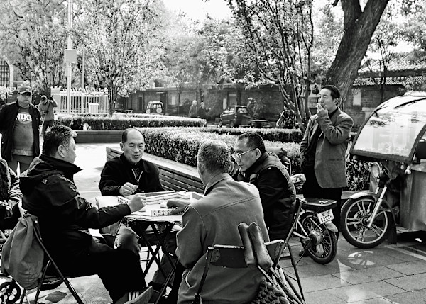 Playing Mah Jongg in China by Ilene Schwartz-Montesinos