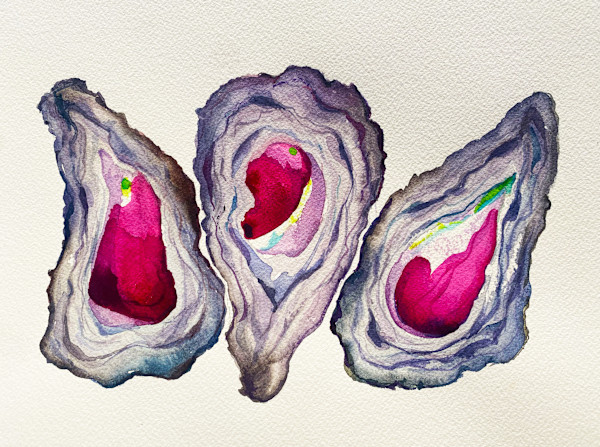 3 Ruby Oysters by Katie Goldberg