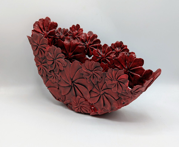 Red Flowers Flowing by Orit Daly