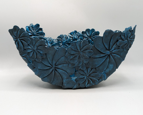 Blue Flowers on the Half Moon by Orit Daly