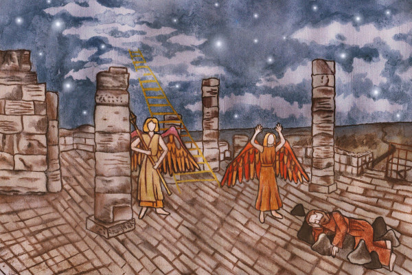 Ein Avdat Night by Rita Adams
