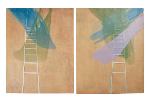 The Heavenly Summit II,   Diptych by Rita Adams