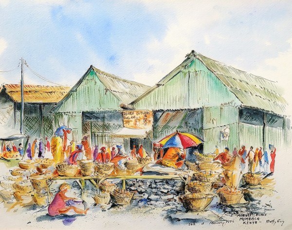 Market Place Mombasa Kenya by Betty Guy