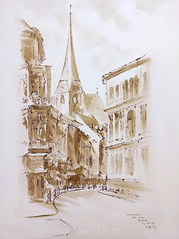 Pfarr Gasse Bad Ischl Austria by Betty Guy