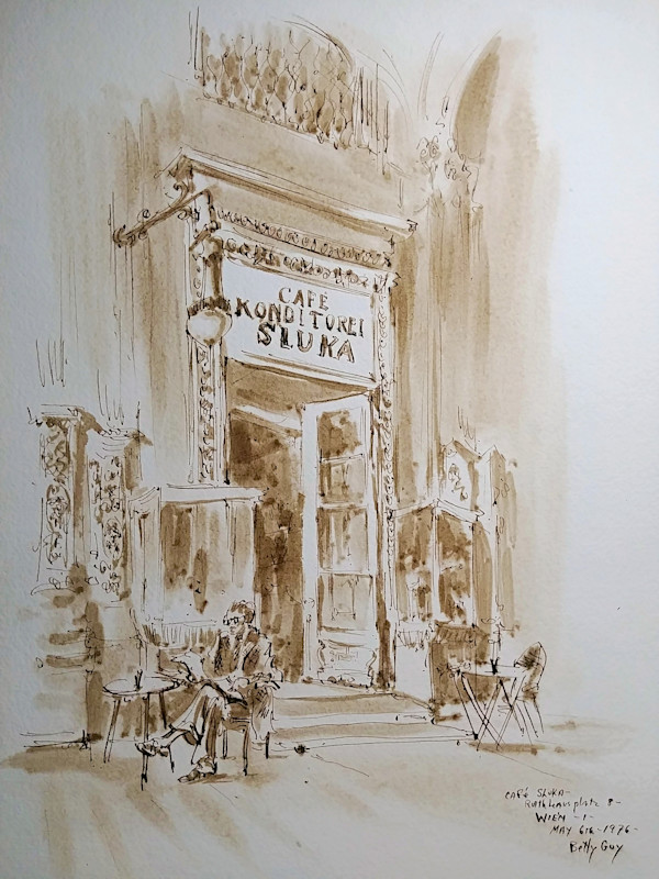 Cafe Sluka Rathausplatz 8 Wien -1- by Betty Guy