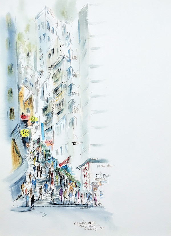 Pottinger Street Hong Kong by Betty Guy