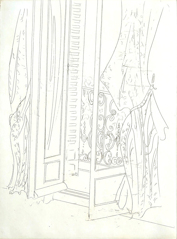 Untitled (from the series of etchings "Place Vendome") by Betty Guy