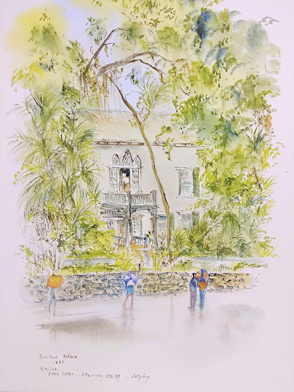 Hulihee Palace 1837 Kailua - Kona Coast by Betty Guy
