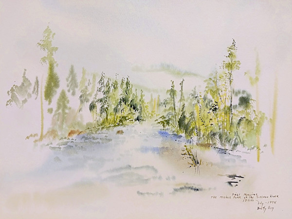 First Morning The Middle Fork of the Salmon River Idaho by Betty Guy