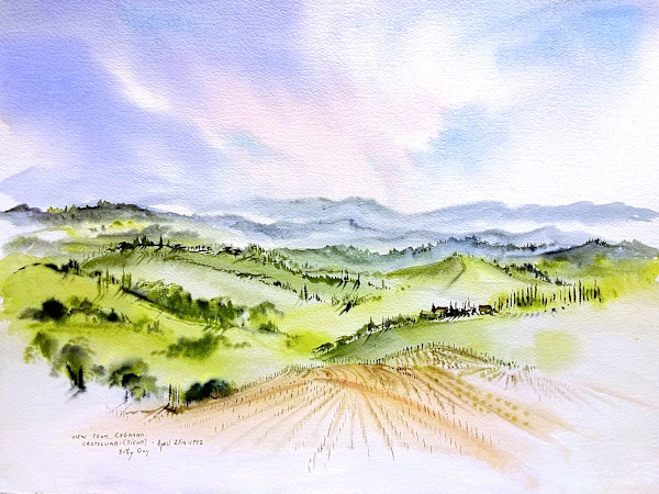 View from Cagnano Castellina (Siena) by Betty Guy