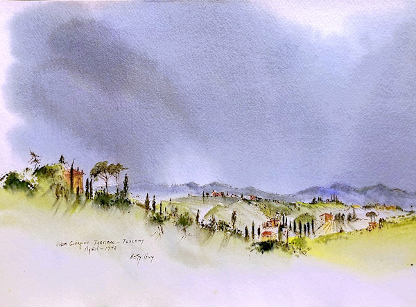 From Giorgio's Terrace - Tuscany by Betty Guy