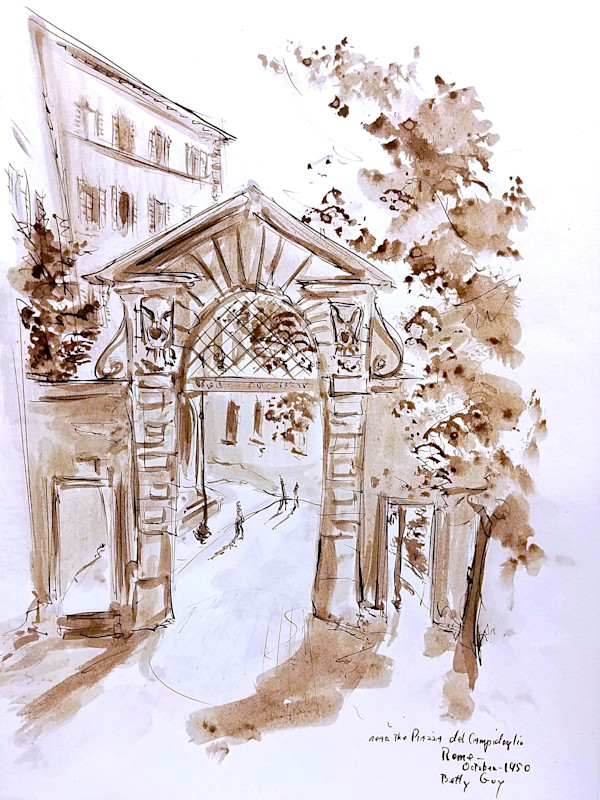Near the Piazza del Campidoglio by Betty Guy