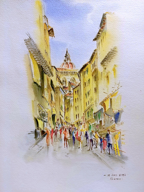 On The Ponte Vecchio Florence by Betty Guy
