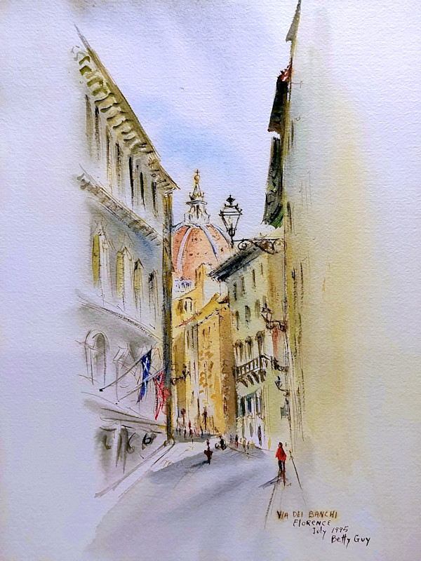 Via Dei Banchi Florence by Betty Guy