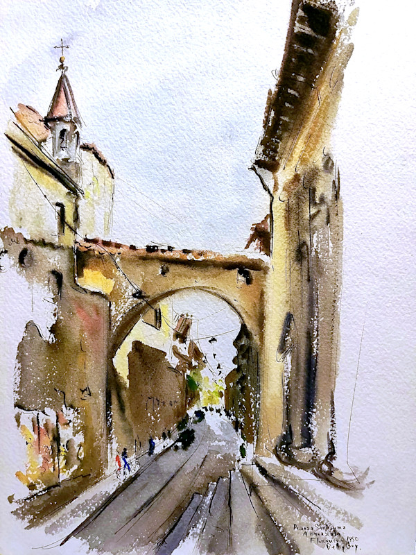 Piazza Santissima Annunziata Florence by Betty Guy