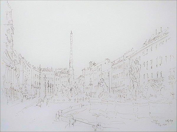 Piazza Navona Rome by Betty Guy
