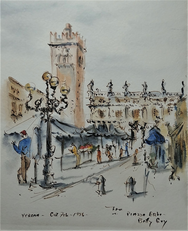 Verona Piazza Erbe by Betty Guy